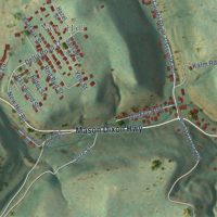 Second close-up of the map of Cassville, West Virginia print showing more streets and buildings
