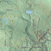 Second close-up of the map of Castile, New York print showing more streets and buildings