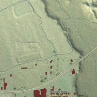 Second close-up of the map of Castle Dale, Utah print showing more streets and buildings