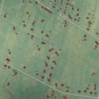 Second close-up of the map of Castle Hayne, North Carolina print showing more streets and buildings