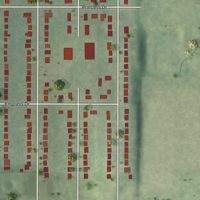 Second close-up of the map of Castle Point, Missouri print showing more streets and buildings