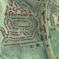 Second close-up of the map of Castle Shannon, Pennsylvania print showing more streets and buildings