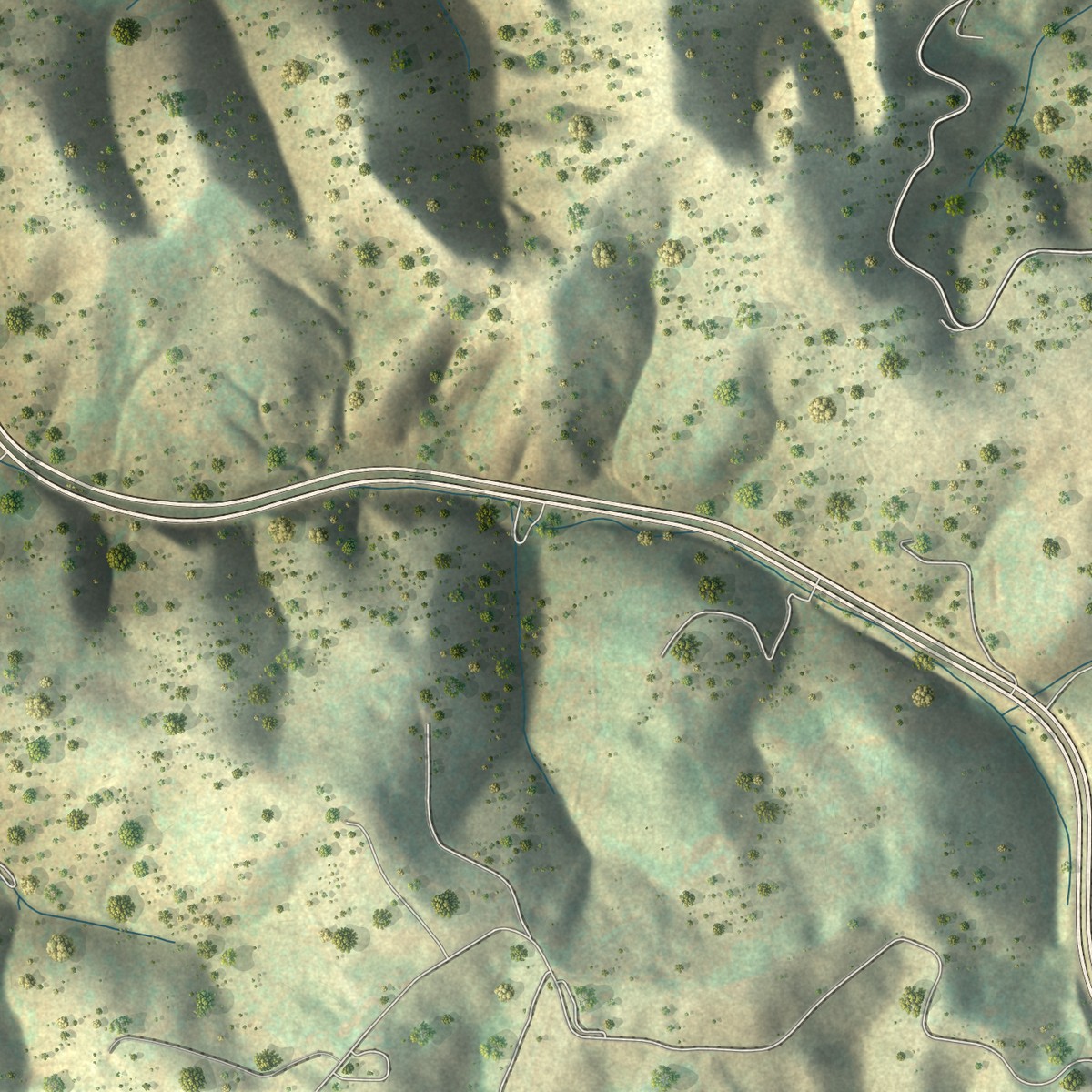 Second close-up of the map of Castlewood, Virginia print showing more streets and buildings
