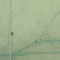 Second close-up of the map of Cates, Indiana print showing more streets and buildings