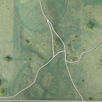 Second close-up of the map of Catharine, Kansas print showing more streets and buildings