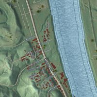 Second close-up of the map of Catlettsburg, Kentucky print showing more streets and buildings