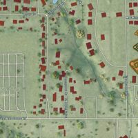Second close-up of the map of Catlin, Illinois print showing more streets and buildings