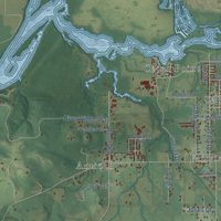 Second close-up of the map of Catoma, Alabama print showing more streets and buildings