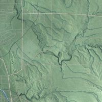 Second close-up of the map of Cattaraugus Reservation, New York print showing more streets and buildings