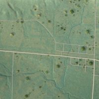 Second close-up of the map of Caulksville, Arkansas print showing more streets and buildings