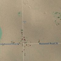 Second close-up of the map of Causey, New Mexico print showing more streets and buildings