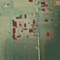 Second close-up of the map of Cavalier, North Dakota print showing more streets and buildings