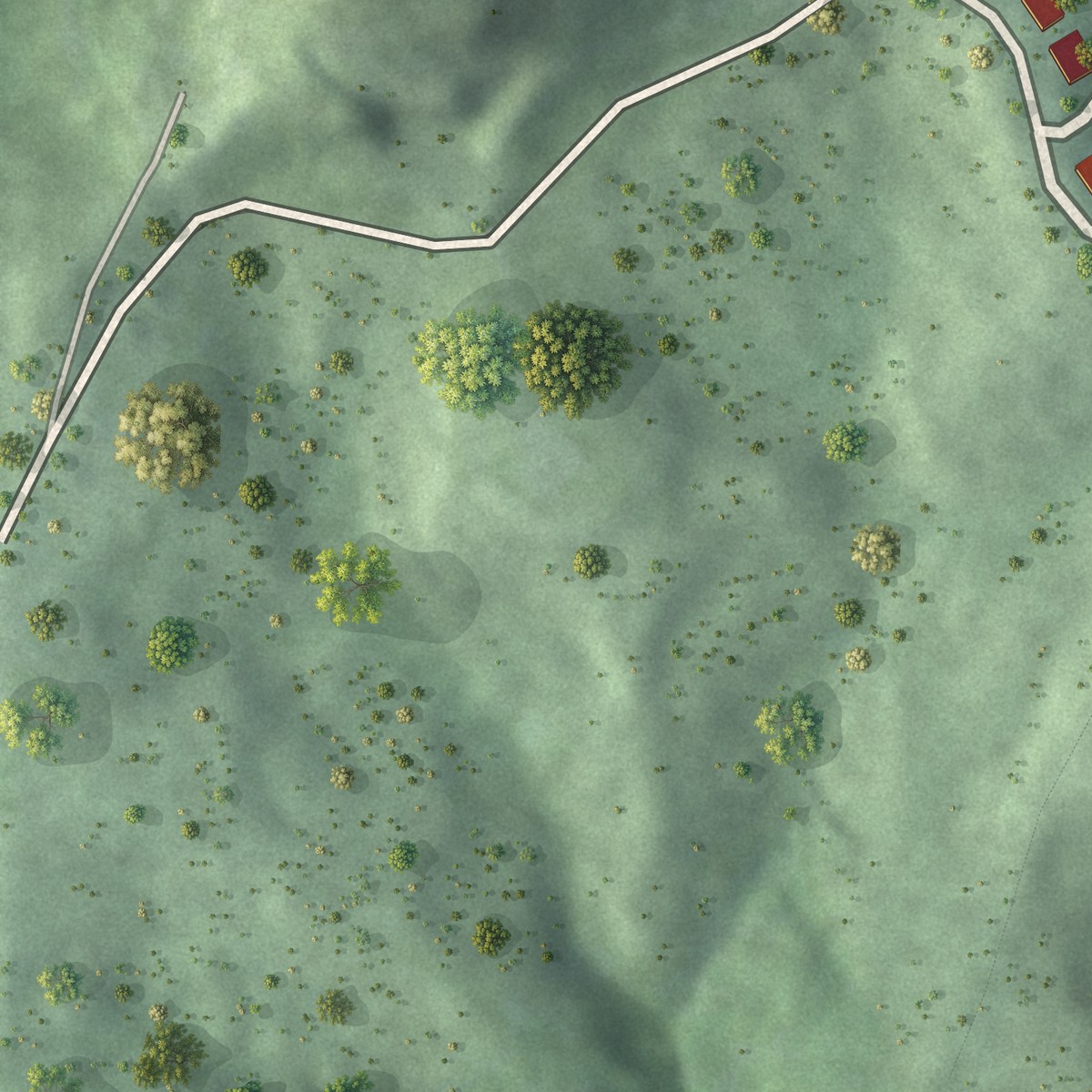 Second close-up of the map of Cayuco, Puerto Rico print showing more streets and buildings