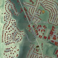 Second close-up of the map of Cedar Grove, New Jersey print showing more streets and buildings