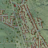 Second close-up of the map of Cedar Hills, Utah print showing more streets and buildings