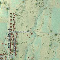 Second close-up of the map of Cedaredge, Colorado print showing more streets and buildings
