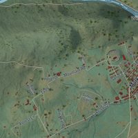 Second close-up of the map of Center, Snyder County, Pennsylvania print showing more streets and buildings