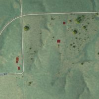 Second close-up of the map of Centerville, Kansas print showing more streets and buildings