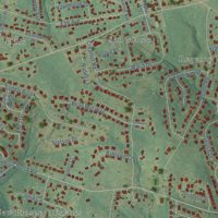 Second close-up of the map of Centerville, South Carolina print showing more streets and buildings