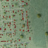 Second close-up of the map of Centerville, South Dakota print showing more streets and buildings