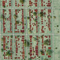 Second close-up of the map of Central, Minnesota print showing more streets and buildings