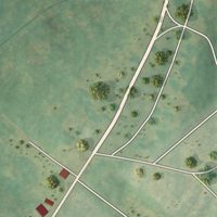 Second close-up of the map of Central Pacolet, South Carolina print showing more streets and buildings