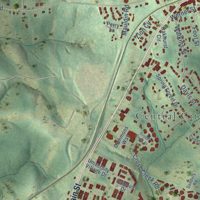 Second close-up of the map of Central, South Carolina print showing more streets and buildings