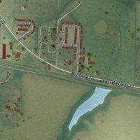 Second close-up of the map of Centralia, Missouri print showing more streets and buildings