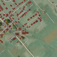 Second close-up of the map of Centre Hall, Pennsylvania print showing more streets and buildings
