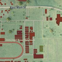 Second close-up of the map of Centreville, Michigan print showing more streets and buildings