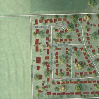 Second close-up of the map of Ceresco, Nebraska print showing more streets and buildings