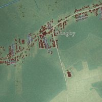 Second close-up of the map of Chackbay, Louisiana print showing more streets and buildings