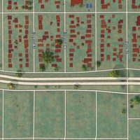 Second close-up of the map of Chaffee Park, Colorado print showing more streets and buildings