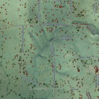 Second close-up of the map of Chain Lake, Washington print showing more streets and buildings