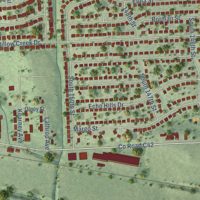 Second close-up of the map of Chalco, Nebraska print showing more streets and buildings