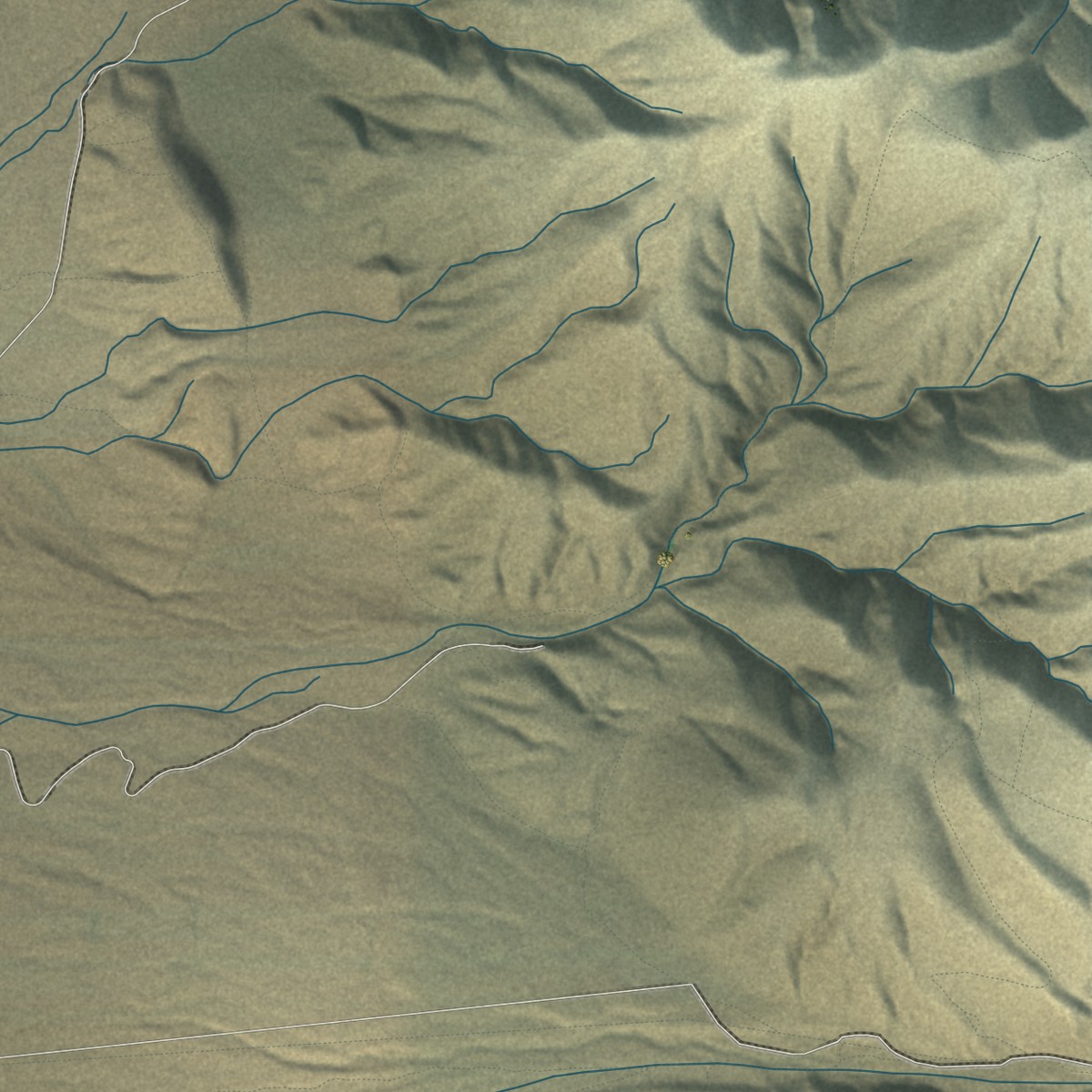 Second close-up of the map of Chalfant, California print showing more streets and buildings