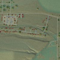 Second close-up of the map of Challis, Idaho print showing more streets and buildings