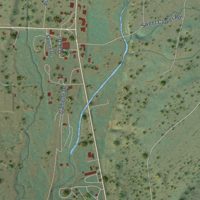 Second close-up of the map of Chama, New Mexico print showing more streets and buildings
