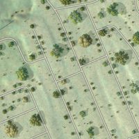 Second close-up of the map of Champ, Missouri print showing more streets and buildings