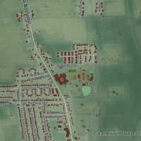 Second close-up of the map of Champion Heights, Ohio print showing more streets and buildings