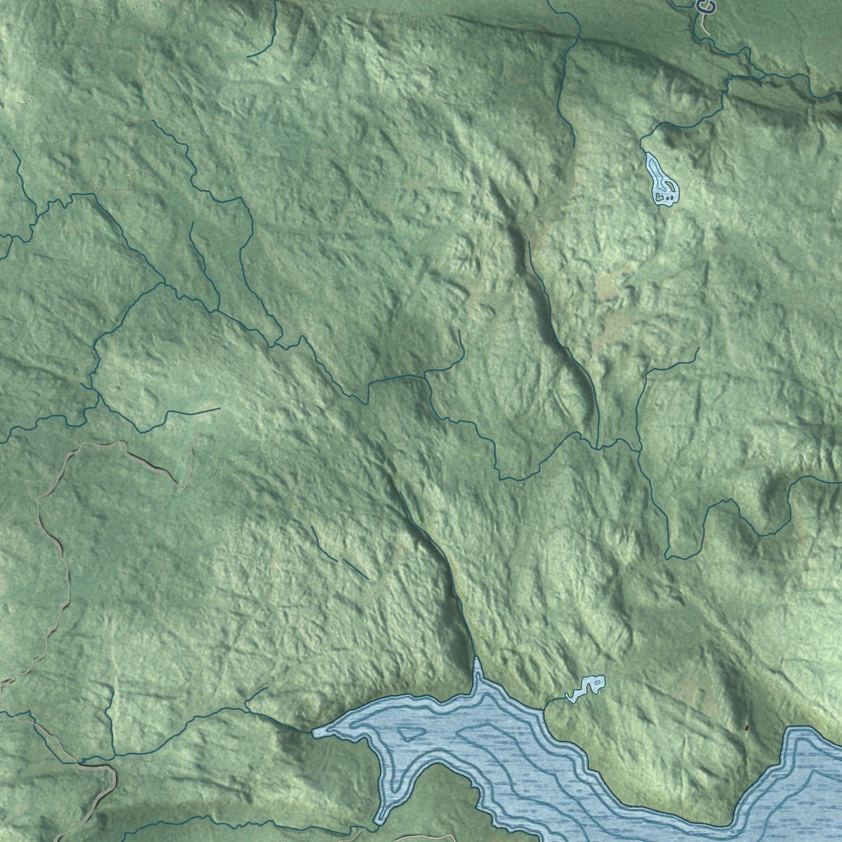 Second close-up of the map of Champion, Michigan print showing more streets and buildings
