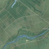 Second close-up of the map of Champion, New York print showing more streets and buildings