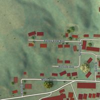 Second close-up of the map of Chandler, Minnesota print showing more streets and buildings