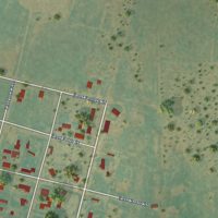 Second close-up of the map of Channing, Texas print showing more streets and buildings
