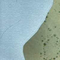 Second close-up of the map of Chapeno, Texas print showing more streets and buildings