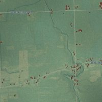 Second close-up of the map of Chapin, Michigan print showing more streets and buildings