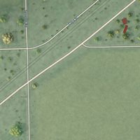 Second close-up of the map of Chapman, Nebraska print showing more streets and buildings
