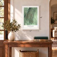 Chappaqua, New York map, 12 x 18 inch print in a white frame in an entryway