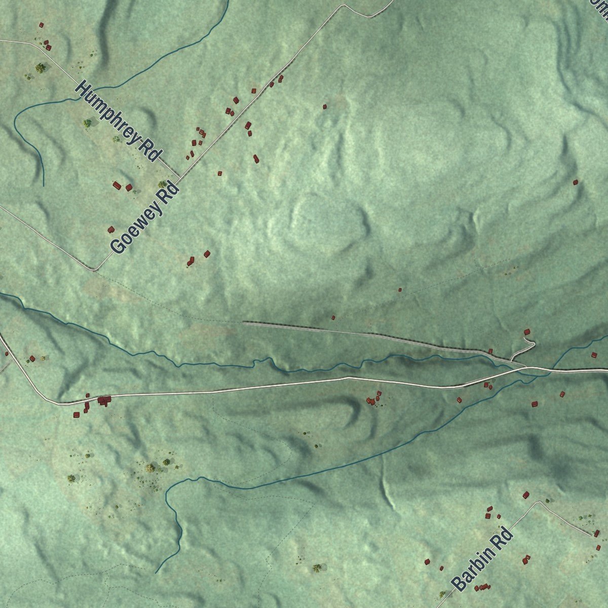 Second close-up of the map of Charleston, New York print showing more streets and buildings