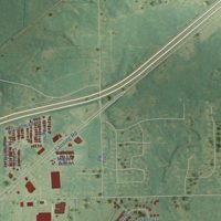 Second close-up of the map of Charlotte, Michigan print showing more streets and buildings